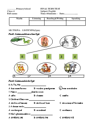 Final Term Test English 4